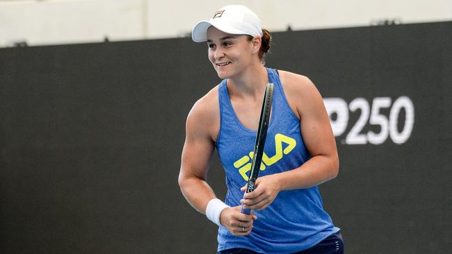 Ash Barty won’t be wasting energy thinking of which opponents might be unvaccinated. Picture: AFP