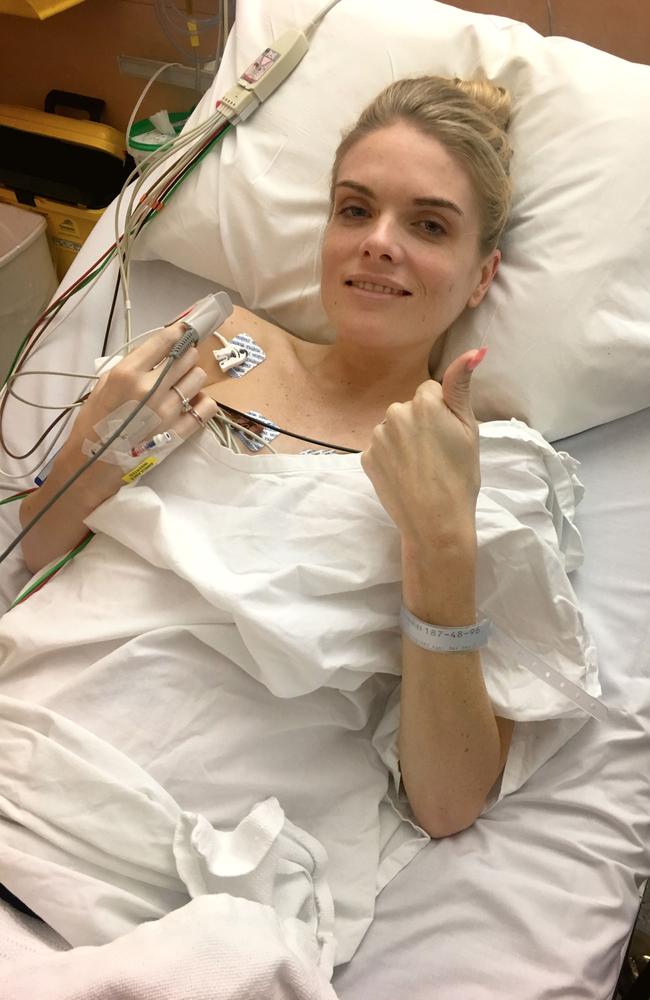 Erin Molan was hospitalised twice during her pregnancy.