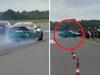 Horror scenes as dragracer drives into crowd