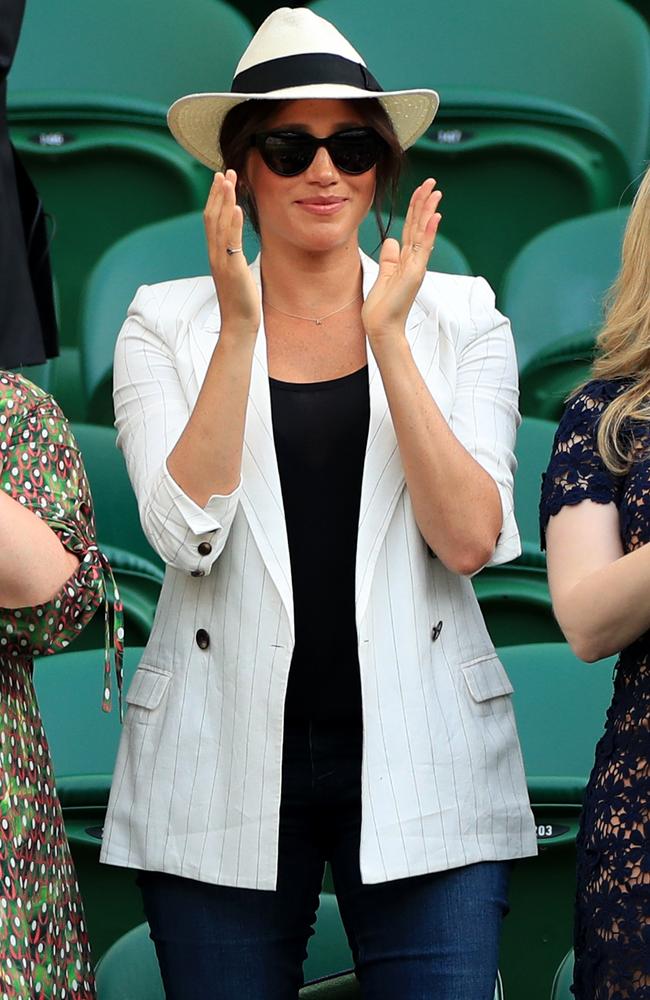 Meghan was watching her friend Serena Williams. Picture: Mike Egerton/PA Wire