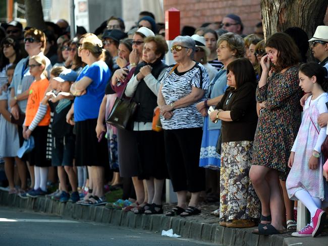 Hundreds of people turned out to say their farewell. Picture: Nicole Garmston