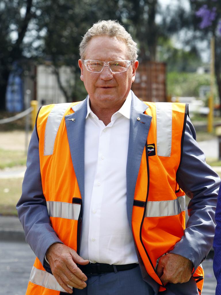 Fortescue’s Andrew Forrest is looking at options for the Gibson Island plant. Picture: NCA NewsWire/Tertius Pickard