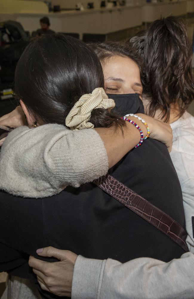 Carly was finally reunited with her friends after three years in new York. Picture: NCA NewsWire / Dylan Coker