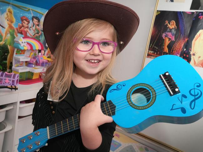 Cutest Kindy Kid nominee Willow,4, of Murray Bridge, in her Taylor Swift costume. 24 October 2024. Picture: Dean Martin