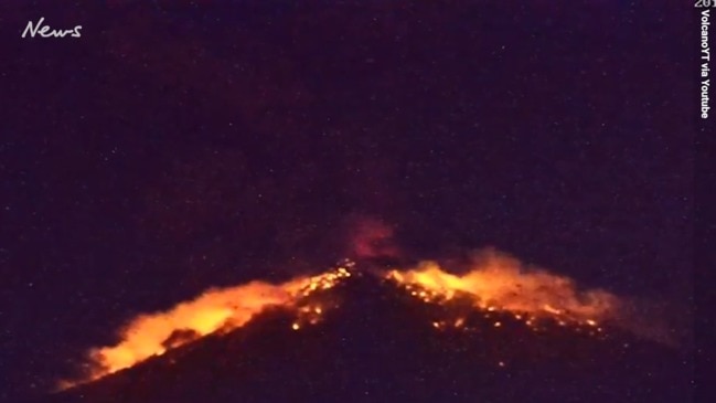 Mount Agung volcano in Bali, Indonesia erupts