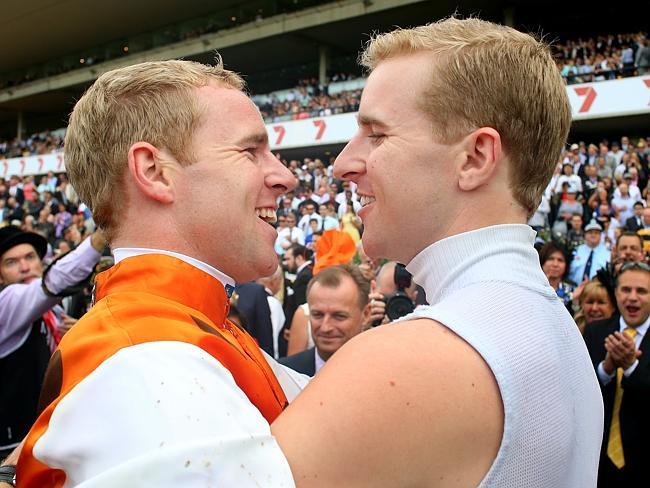 But Tommy was just returning the favour after his twin had rushed to congratulate him for his Golden Slipper victory on Overreach last year.