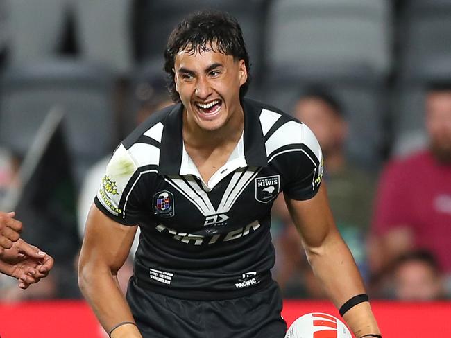 Penrith youngster Casey McLean scored four tries in his Test debut for NZ. Pic: NRL Imagery