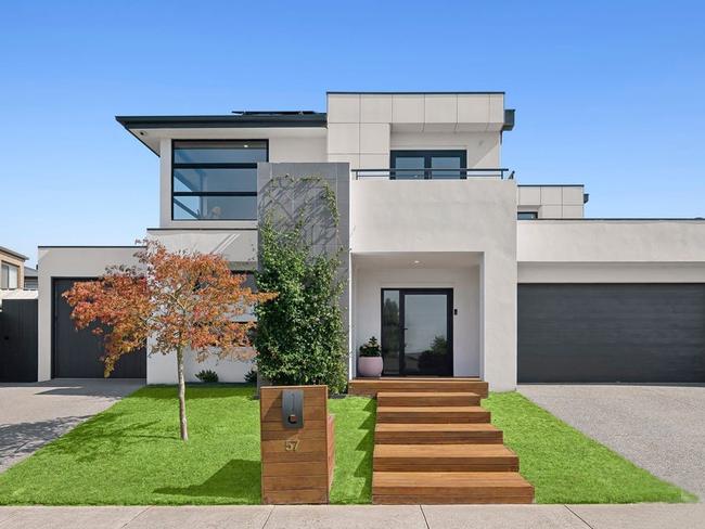 The four-bedroom house at 57 Highland Way, Highton, is selling with price hopes from $1,150,000 to $1,250,000.