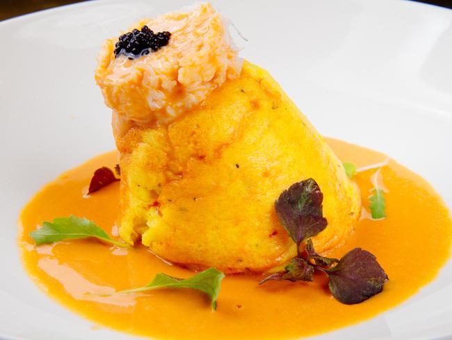 The twice-baked soufle at the Mistelle restaurant in Double Bay. Picture: Jonathan Ng