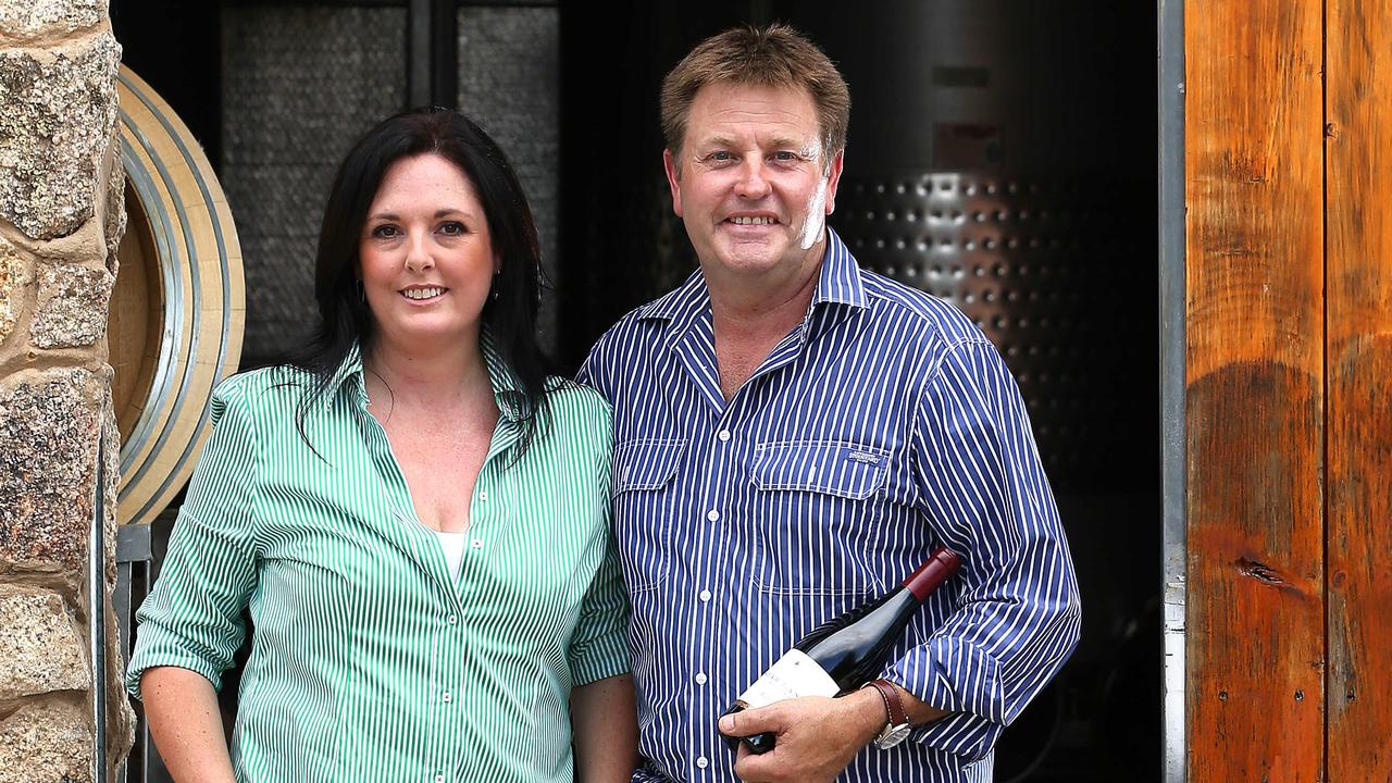 Brett and Liz Barnes are selling Star Lane Winery in Wooragee, while Red Hill’s iconic Tucks vineyard has also hit the market in a rare double offering of boutique Victorian wineries. Picture: Andy Rodgers