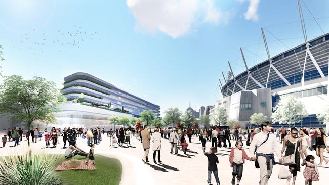 The major upgrade would create better pedestrian and road access around the ground. Image: Artist’s impression