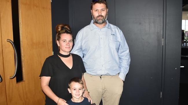 Shaun Brown with proud wife Larissa and son Connor.