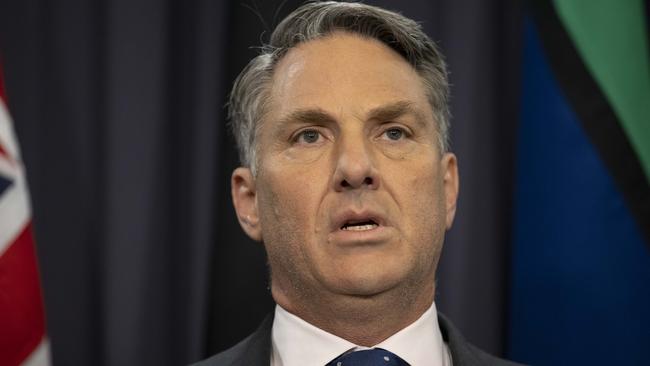 Deputy Prime Minister, Richard Marles during a press conference at Parliament House in Canberra. Picture: NCA NewsWire / Gary Ramage