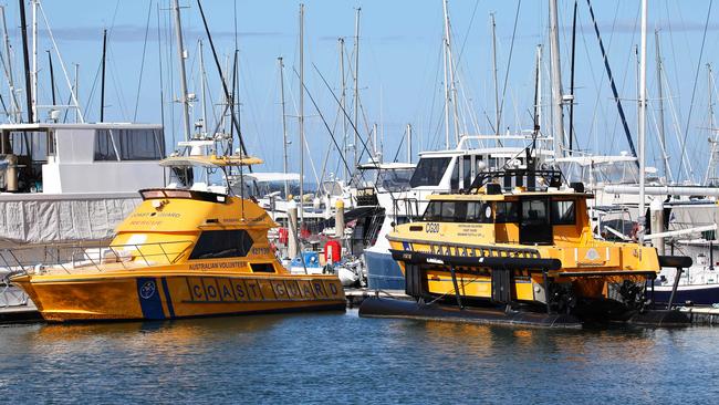 Generic pictures of the Brisbane Coast Guard facility and boats at Manly Harbour. Picture: David Clark