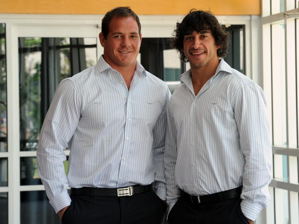 2011: After a difficult 2010 featuring a couple of minor off-field misdemeanours, Matt Scott was appointed co-captain alongside JT to help ease the load. <br/>The Cowboys had an improved season by making the first week of finals, despite Thurston missing a few weeks with a knee injury he suffered in Origin.<br/>Thurston won the first of three Golden Boot awards, given to the standout player in the world.