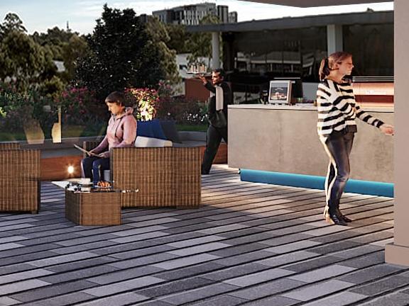 An artist's impression the roof terrace at a proposed private mental health hospital at Frenchs Forest. Picture: CK Property Group