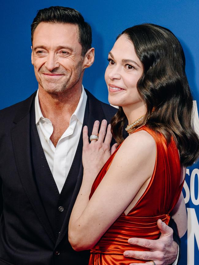 Hugh Jackman, Sutton Foster at The Music Man Broadway opening held at the Winter Garden Theatre on February 10, 2022. Picture: Nina Westervelt/Variety/Penske Media via Getty Images