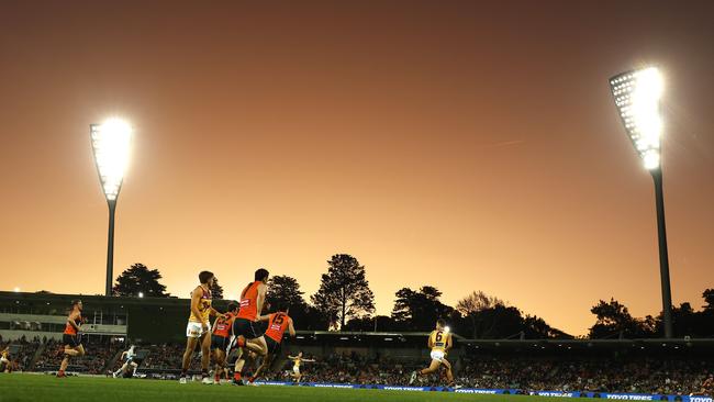 The GWS Giants regularly sell out Manuka Oval in Canberra. Picture: Phil Hillyard