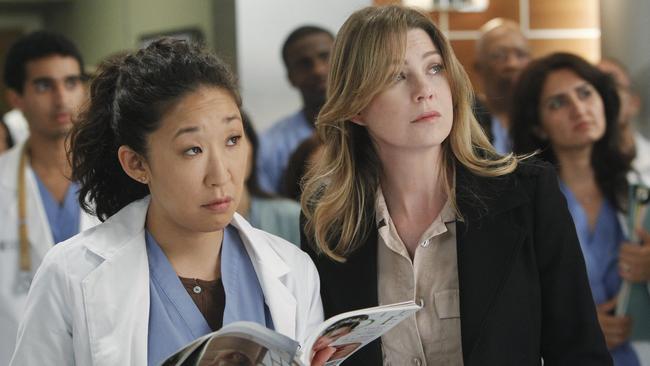 Sandra Oh and Ellen Pompeo. Picture: ABC/Peter 'Hopper' Stone
