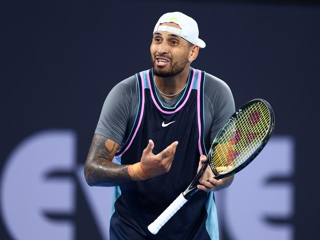 Nick Kyrgios’ ongoing feud with Jannik Sinner is firing up ahead of the Australian Open. Picture: Getty