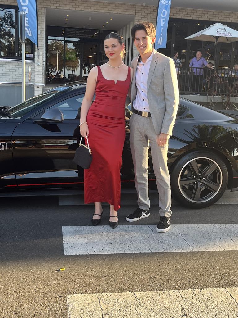 The students of Fraser Coast Anglican College arrive at their formal.