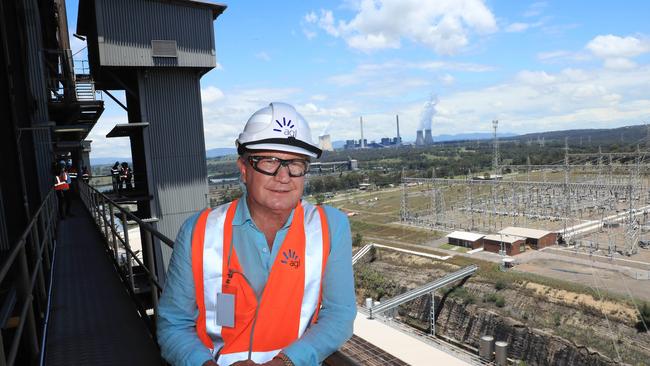 Mining billionaire Twiggy Forrest at the Liddell Power Station. Picture: John Feder