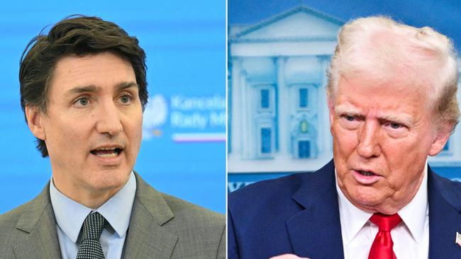 Canadian Prime Minister Justin Trudeau and Donald Trump are expected to talk ‘soon’ on tariffs. Picture: AFP.