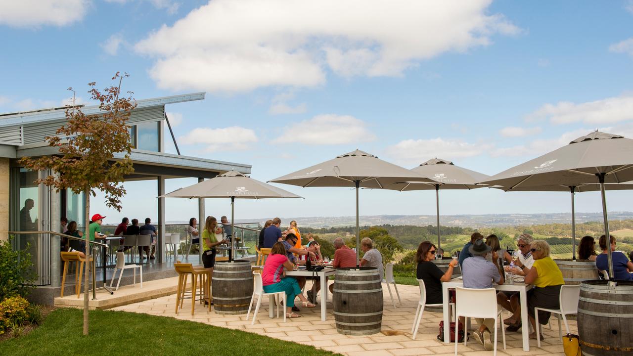 Lunch at Pike &amp; Joyce winery in Lenswood. Picture: Iain Bond