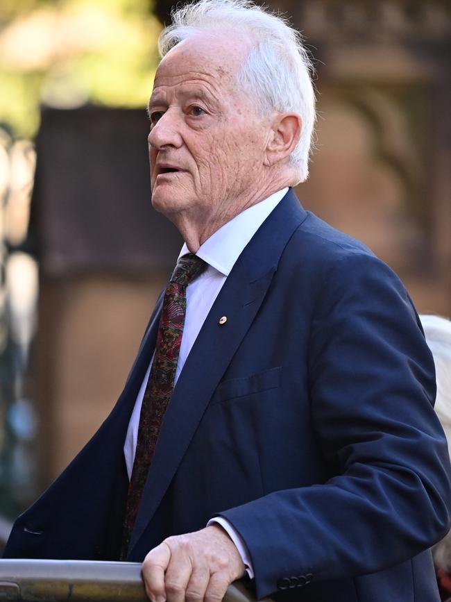 Philip Ruddock arrives for the funeral. Picture: NCA NewsWire/Joel Carrett