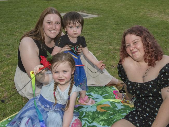 Octavia Finocchiaro, Thalia Mutimer, Elizabeth Finocchiaro, Teneisha Speirs. Mildura Christmas Carols 2024, Picture: Noel Fisher