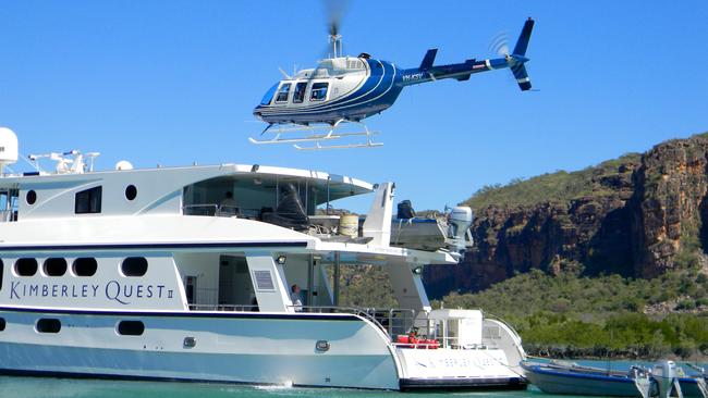 A scenic flight returns to the Kimberley Quest.