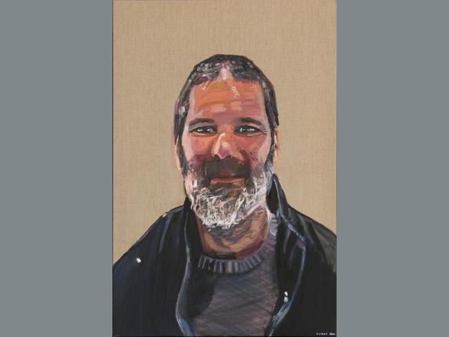 Thom Roberts by Daniel Kim depicts Thom Roberts, a four-time Archibald finalist who works across painting, drawing, installation, animation and performance. Picture: Daniel Kim, Archibald 2025, Photo: Art Gallery of New South Wales, Jenni Carter