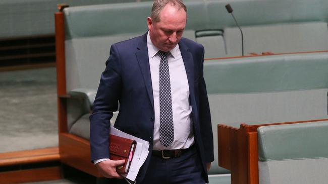 Barnaby Joyce in Parliament today. Picture Kym Smith