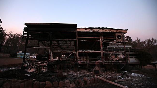 Wytaliba public school devastated after bushfires ripped through the small community on Saturday. Picture: Adam Yip