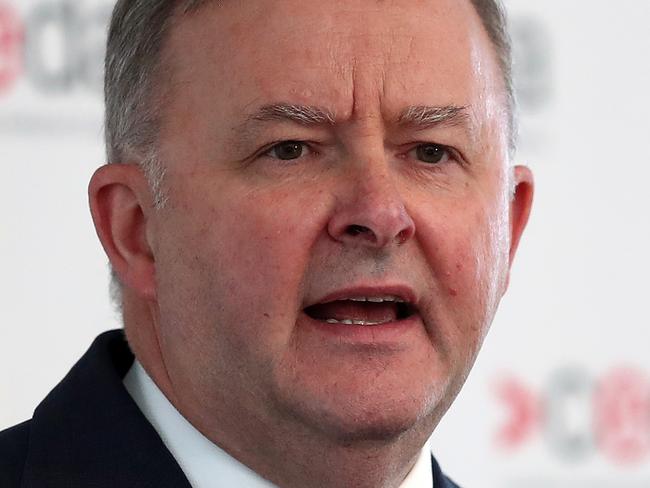 Leader of the Opposition Anthony Albanese during an address to The Committee for Economic Development of Australia (CEDA) the at the State Reception Centre in Perth, Tuesday, October 29, 2019. (AAP Image/Gary Day) NO ARCHIVING