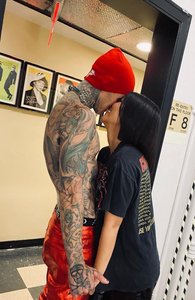 Kourtney and Travis are no strangers to packing on the PDA. Picture: Instagram/KourtneyKardashian