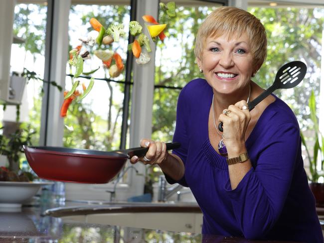 Annette Sym, low-fat cookbook author has sold 3.5million cookbooks ...more than Jamie Oliver.  Pictured at home in Buderim. Pic Megan Slade.