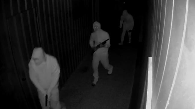 Shocking footage of bikie gunfight 