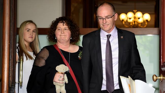 Robyn and Matt Cronin with Patrick’s sister, Emma. Picture: Nicole Garmston