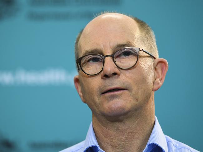 Deputy Chief Medical Officer Professor Paul Kelly is urging Australians not to become complacent with COVID-19 as restrictions ease, with the death of a young man a “very strong reminder to us all”. Picture: Lukas Coch