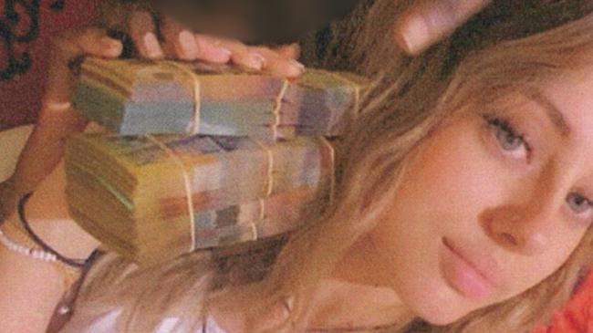 Isabella Fazzari handled wads of cash prior to her arrest in January 2023. Picture: Supplied by Courts SA.