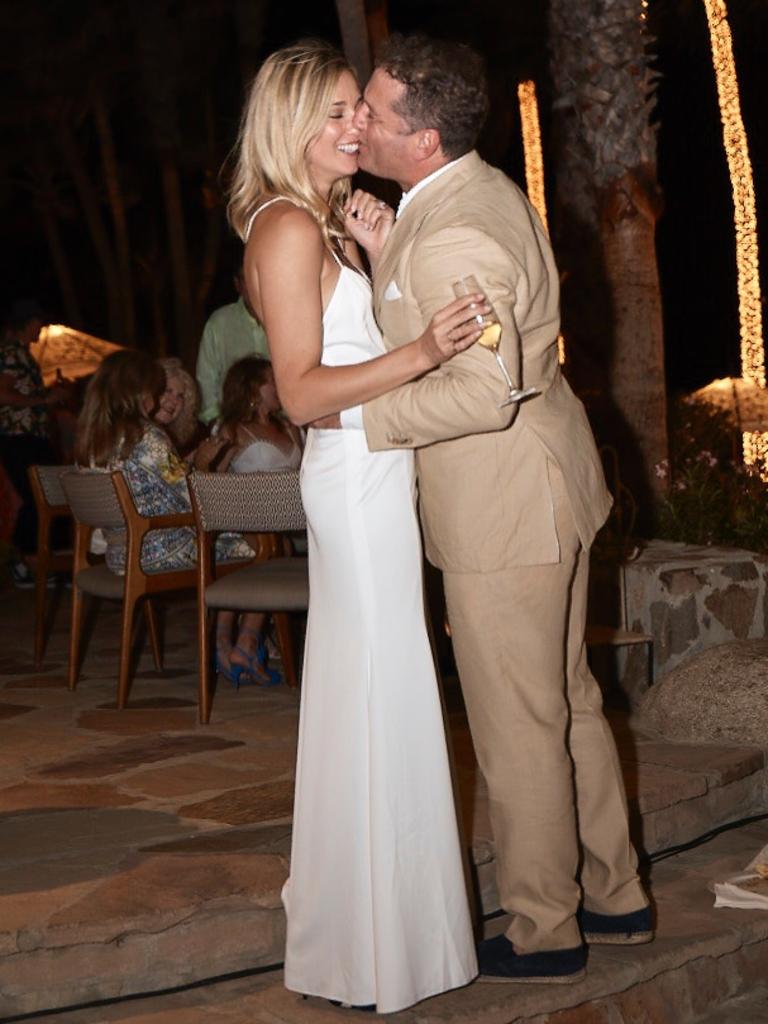 Karl Stefanovic and his fiance Jasmine Yarbrough pictured at the One & Only Palmilla resort in Los Cabos, Mexico.