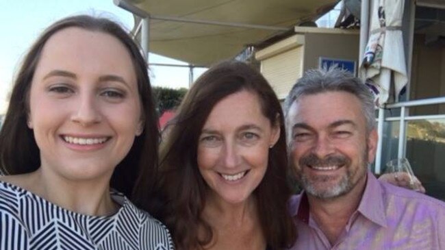 Daughter Sarah, Karen Ristevski and husband Borce.