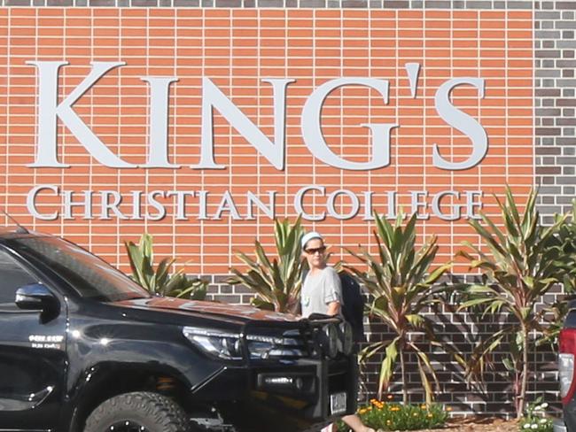 Students L- R Emily Clark 11 , Josh Day 11, Grant Garcia10 and Ellis Petrucci 11 at their Kings Christian College in  Pimpama.  Picture Mike Batterham