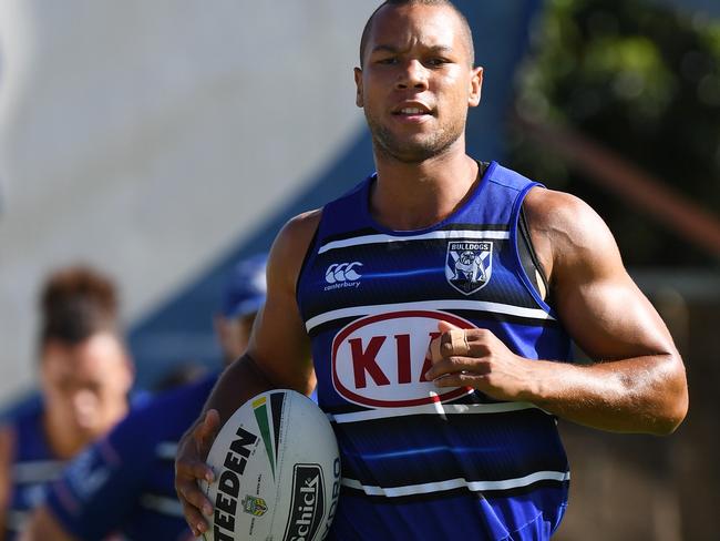 Moses Mbye during Bulldogs training.