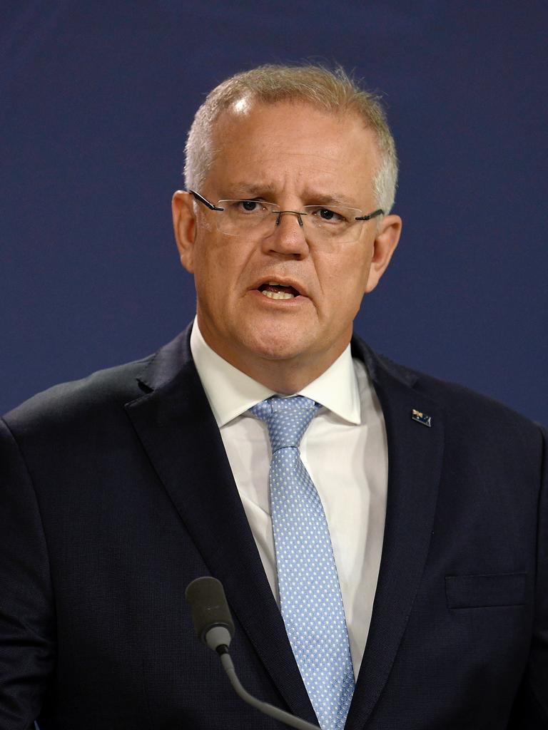 Prime Minister Scott Morrison has announced a China travel ban. Picture: AAP