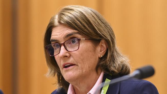 CANBERRA, AUSTRALIA, NewsWire Photos. OCTOBER 26, 2023: Governor of the Reserve Bank of Australia Michele Bullock appears before Senate estimates at Parliament House in Canberra. Picture: NCA NewsWire / Martin Ollman