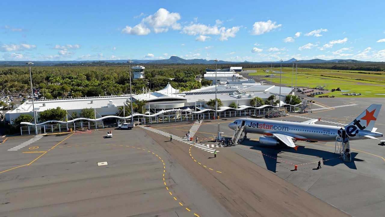 Aerials of the Sunshine Coast.Jetstar plane in front of the Susnhine Coast terminal, Sunshine Coast Airport. Picture: Warren Lynam