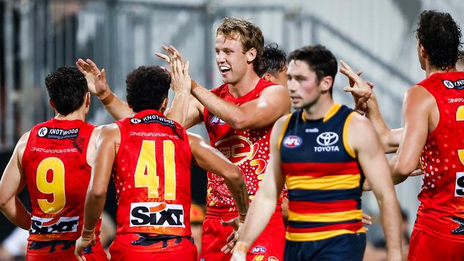 Jack Lukosius was the star of the show on Saturday night. Picture: Dylan Burns/AFL Photos