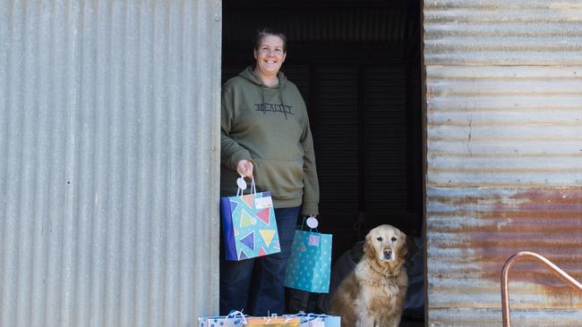 Carly Noble and volunteers are nominated for a Victorian Regional Achievement and Community award for creating and sending out mental health gift hampers. Picture: Zoe Phillips